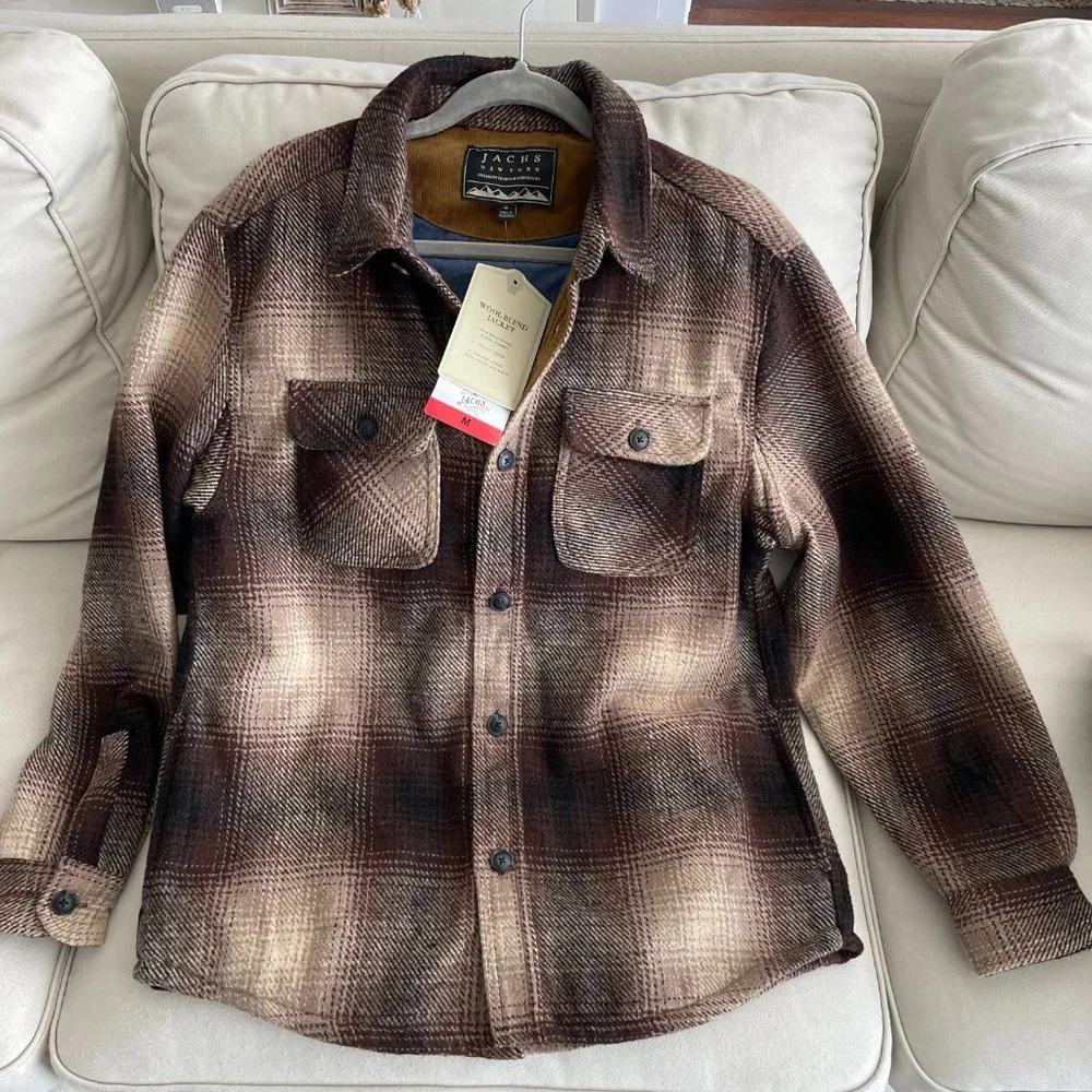NWT Jachs New York Wool Blend Plaid Jacket Shacket - Picture 6 of 9